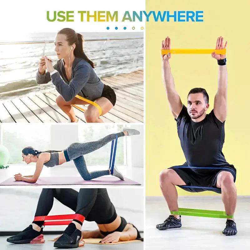 7 Piece TPE Resistance Bands Set For Strength Training