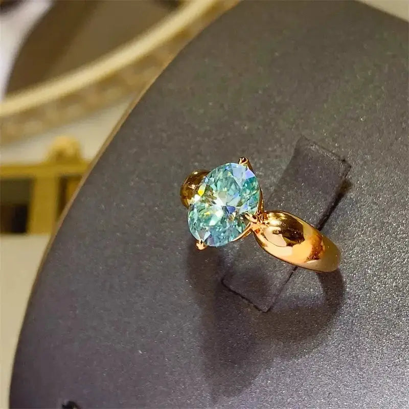 Exquisite Blue Moissanite Ring — product image 6