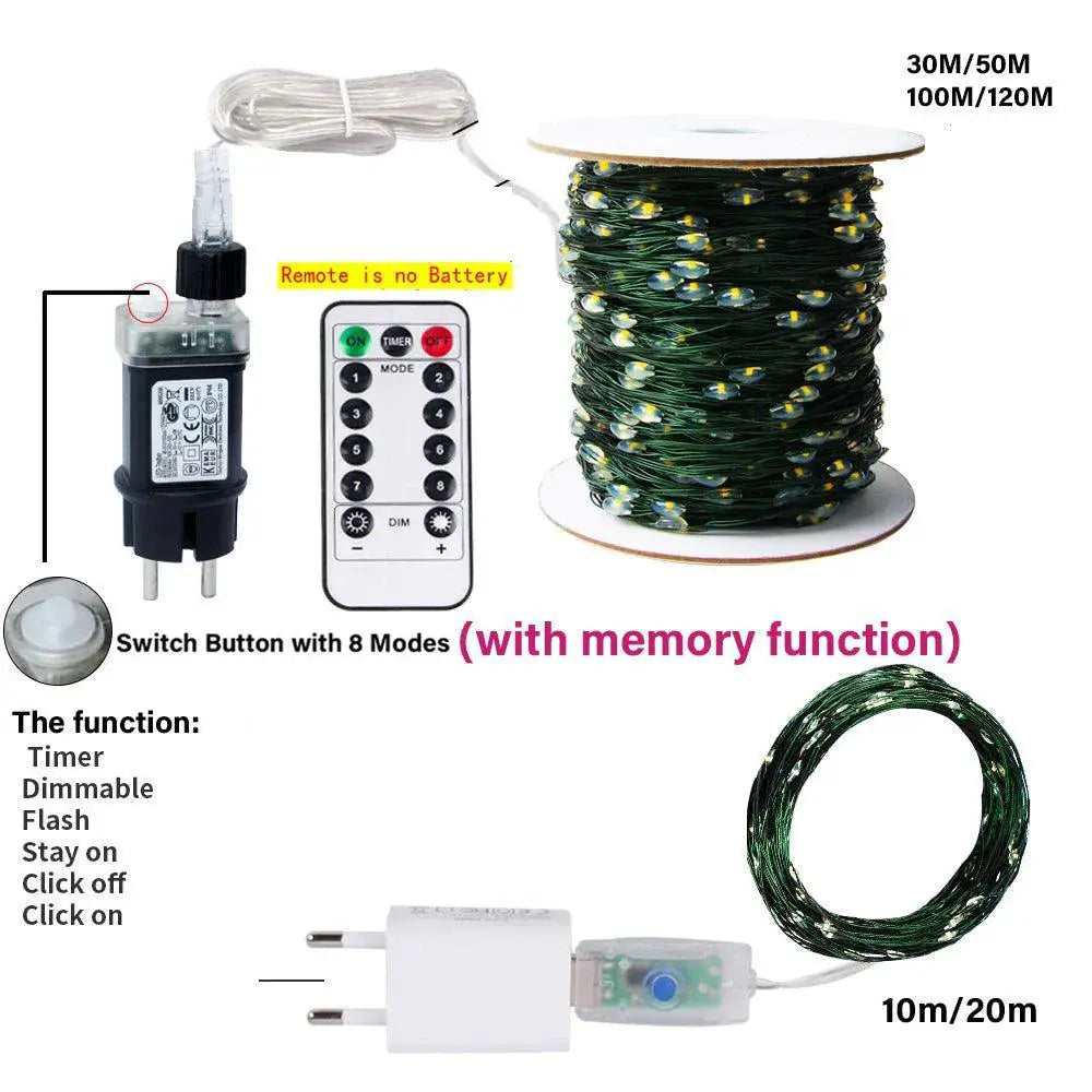 Enchanting Waterproof LED Fairy Lights Christmas Weddings