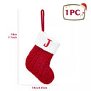 Personalized Snowflake Knit Christmas Stocking Joyful Decor