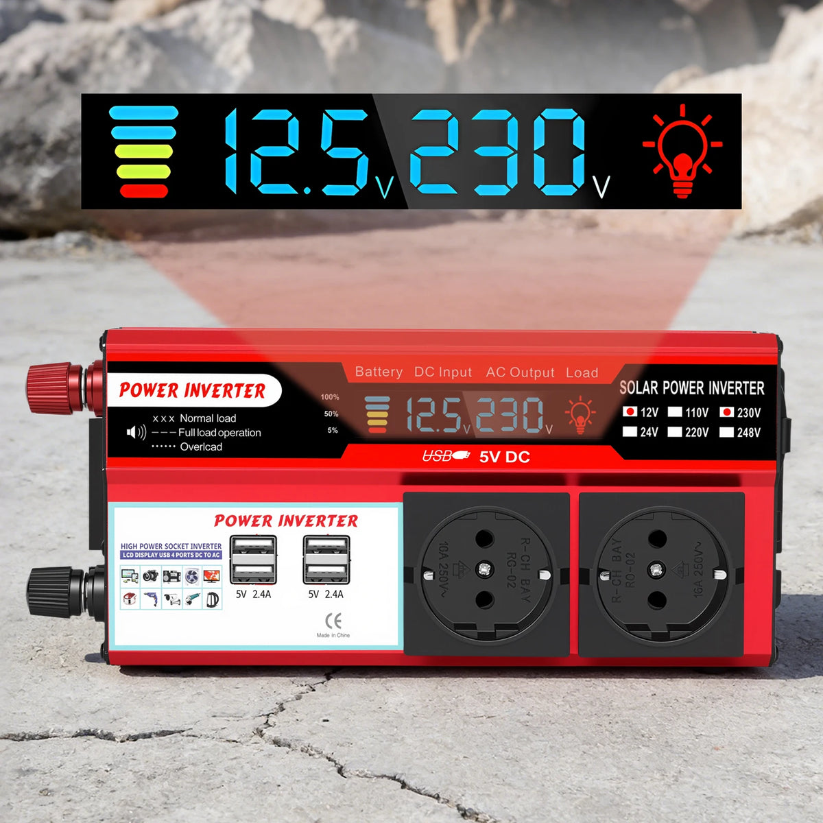 Car Power Inverter DC To AC Modified Sine Wave Solar — product view 1