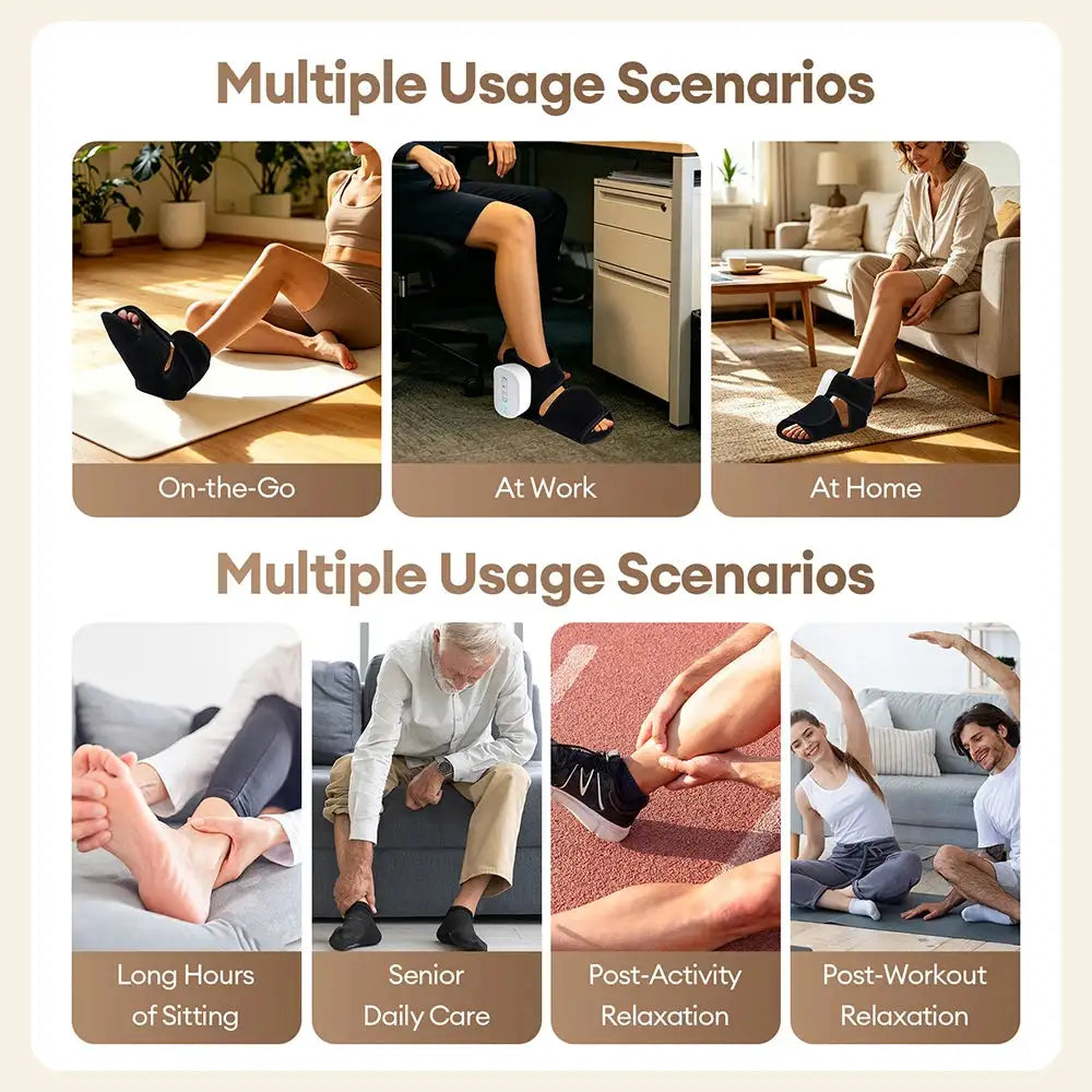 Electric Foot Ankle Air Compression Foot Massager Wireless Airbag Vibration Massager Portable Foot Care Support Belt