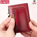 Anti-scan Magnet Credit Card Holder Wallet Genuine Leather