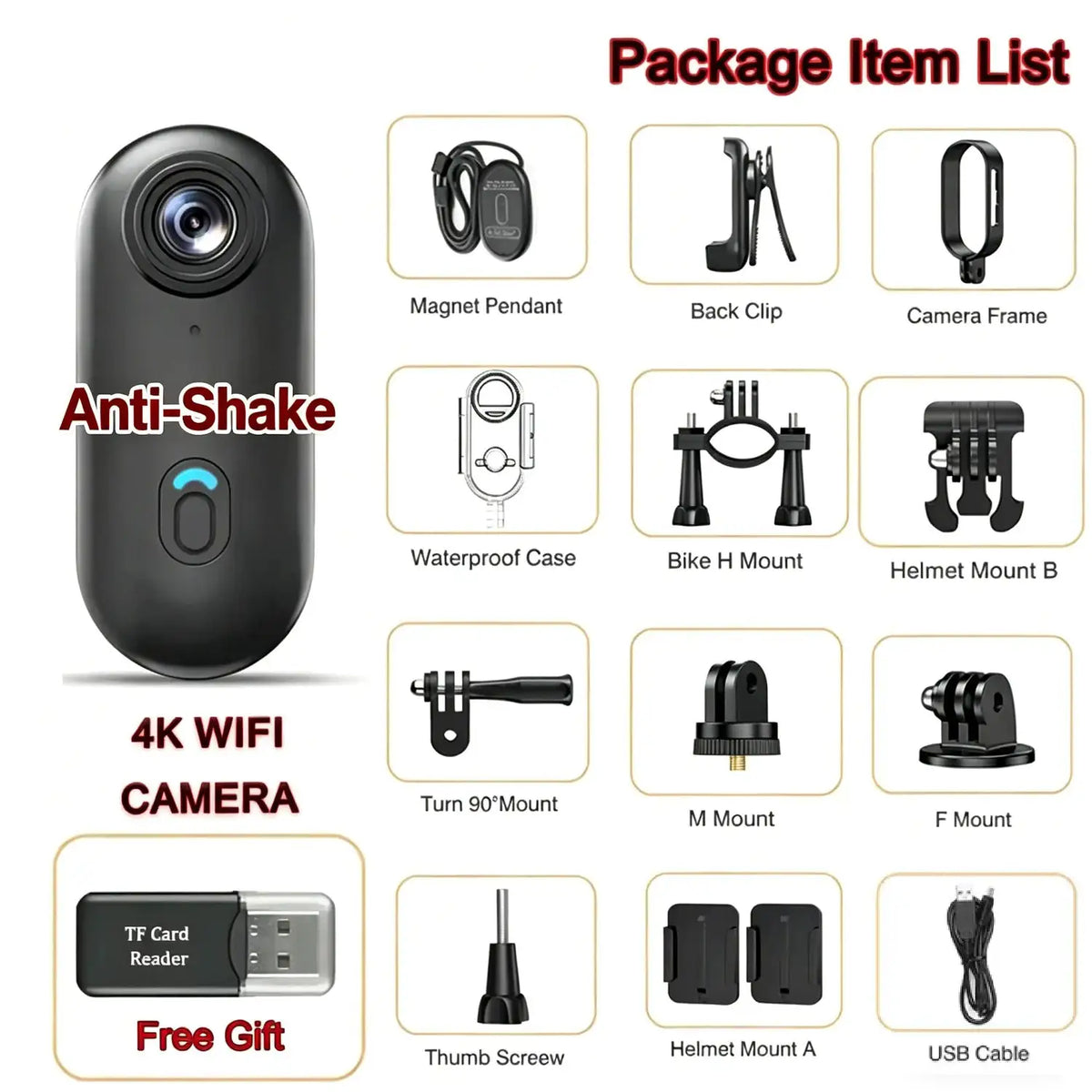 Mini Action Camera - Easy Magnetic Mount — product view 11