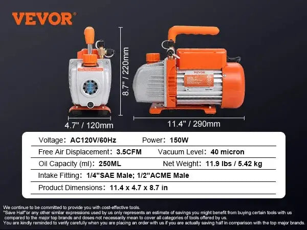 Ultra Low Vacuum Pump for HVAC Pros — product view 10