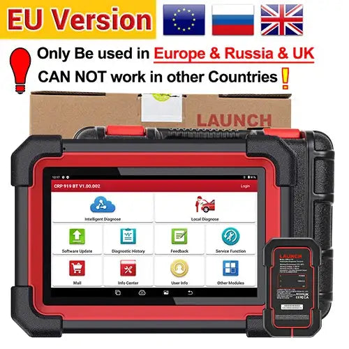 LAUNCH X431 CRP919E BT OBD2 Scanner Full System Car Diagnostic Tools ECU Coding 31+ Service FCA CANFD DOIP Bidirectional Scan