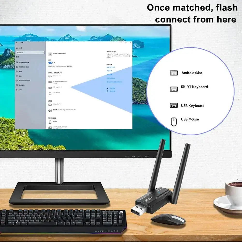 Bluetooth Adapter for PC Easy Plug and Play Connectivity