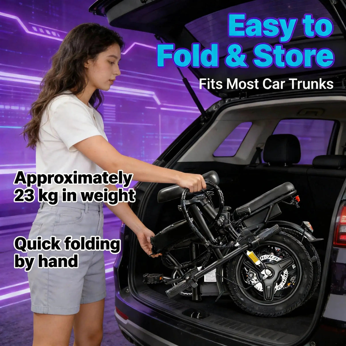 Hezzo Folding Electric Bike — product view 2