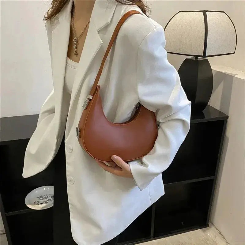 Underarm Tote Bags For Women Luxury Half Moon Hobo Bag
