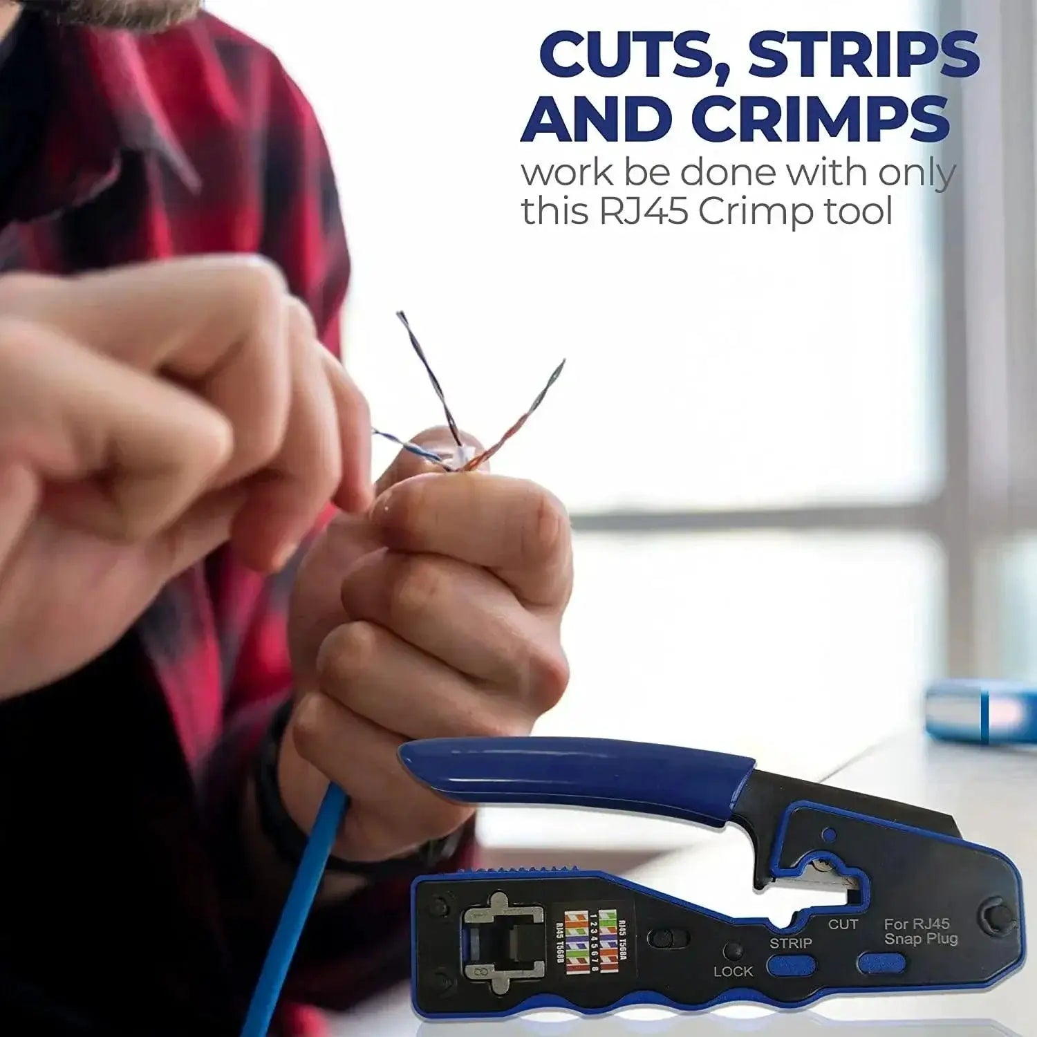 ZoeRax RJ45 Crimp Tool For Ethernet Installation Pro