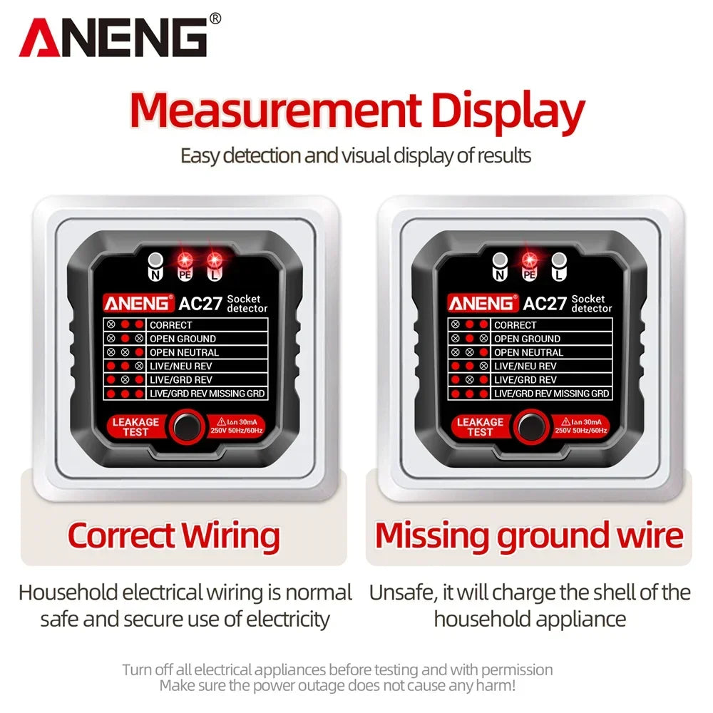 Socket Tester Voltage Test Aneng