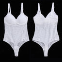 Seamless Lace Thong Bodysuit for Tummy Control Shaping