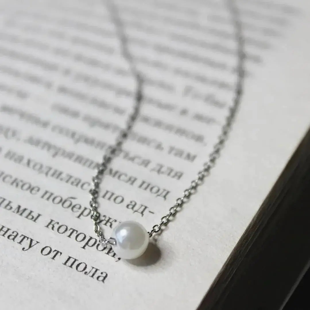 Stainless Steel Choker Imitated Pearl Necklaces Collection