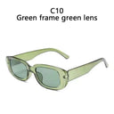 Trendy Vintage Rectangle Sunglasses for Women UV400 Shades