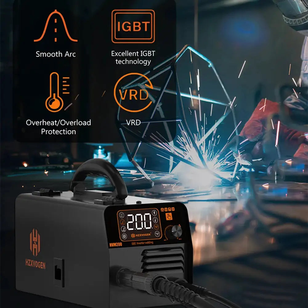 HZXVOGEN HVM200 Gasless MIG Inverter Welder — product view 8