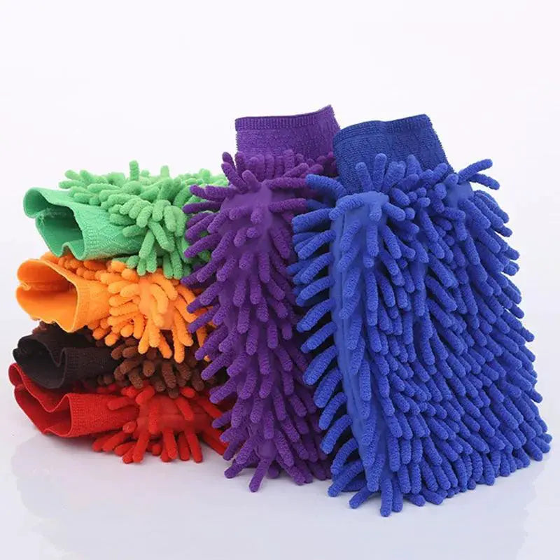 Chenille Plush Car Wash Gloves Ultimate Cleaning Power