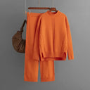 Warm Knitwear Set for Women Office Wear