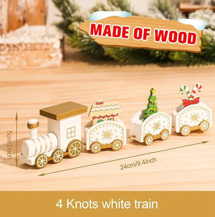 Nostalgic Charm Christmas Train Ornament — wooden train 15
