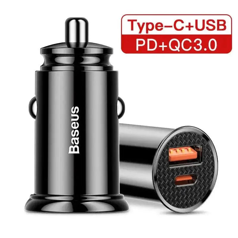Baseus 30W Car Charger Fast Charging Xiaomi IPhone Samsung