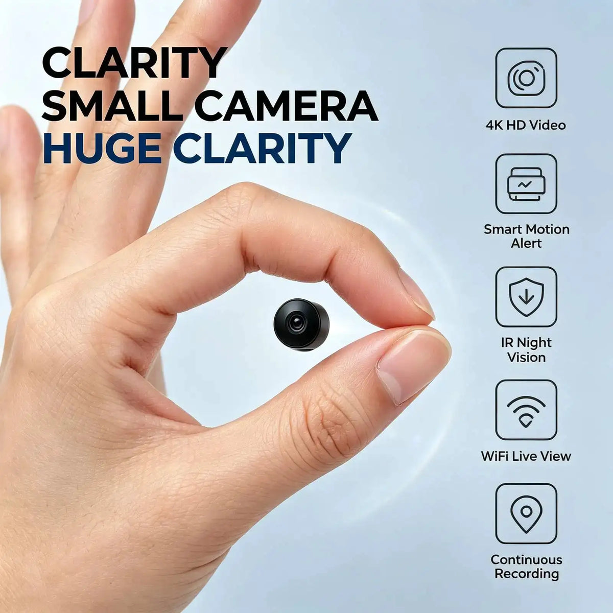 Mini WiFi HD Small Nanny Cam with Infrared Night T11 Camera,4K — product view 1
