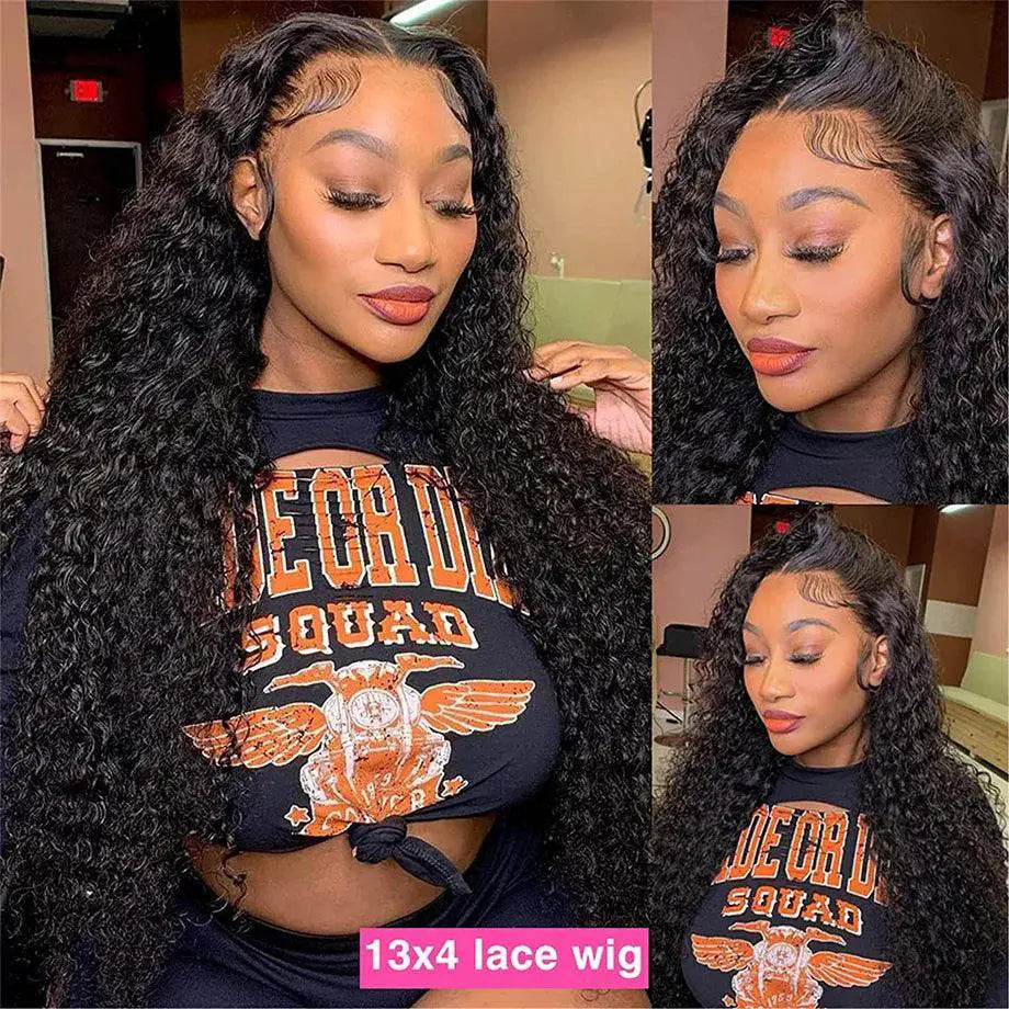Kinky Curly Lace Front Wig Brazilian Human Hair Style