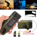 Solar Crank Flashlight Compact Emergency Torch for Outdoors