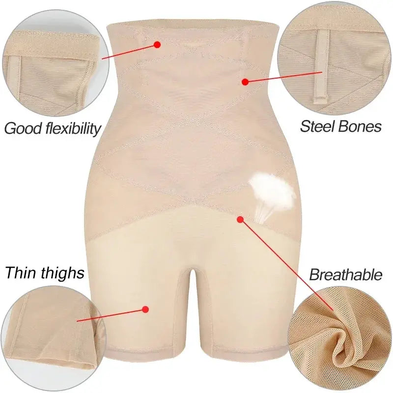 High Waisted Tummy Control Butt Lifter Shapewear for Curves