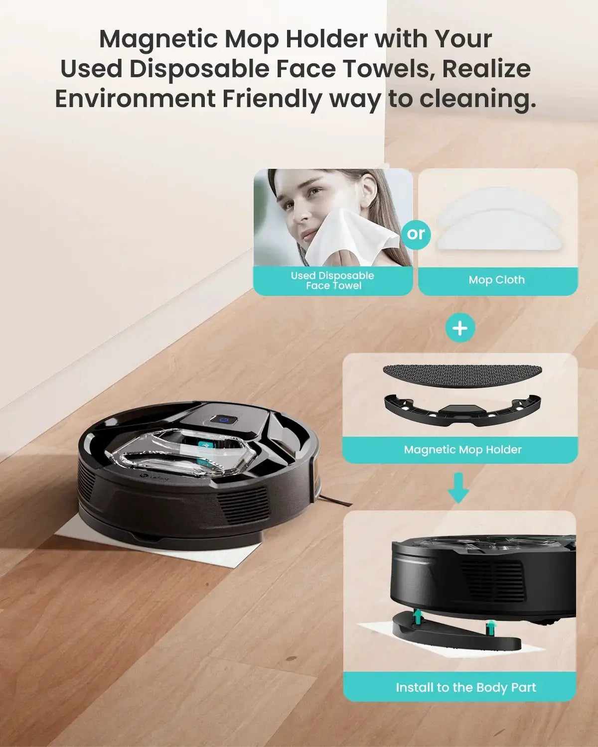 M320 6000Pa Powerful Suction Robot Vacuum With Mop - OurLum.com