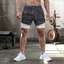 Mens Camo 2In1 Shorts - Quick Dry Gym Running