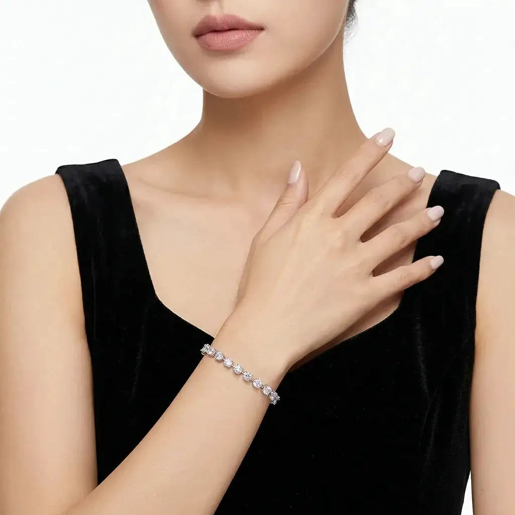 Elegant Gold Moissanite Tennis Bracelet — product image 4