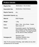 Tactical Backpack for Men 60L Molle Assault Rucksack