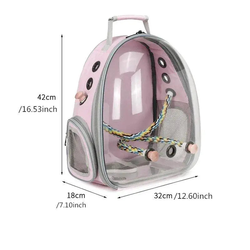 FeatherSafe Bird Carrier With Perch Rope Safe Travel Cage
