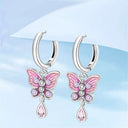 Sterling Silver Colorful Butterfly Dragonfly