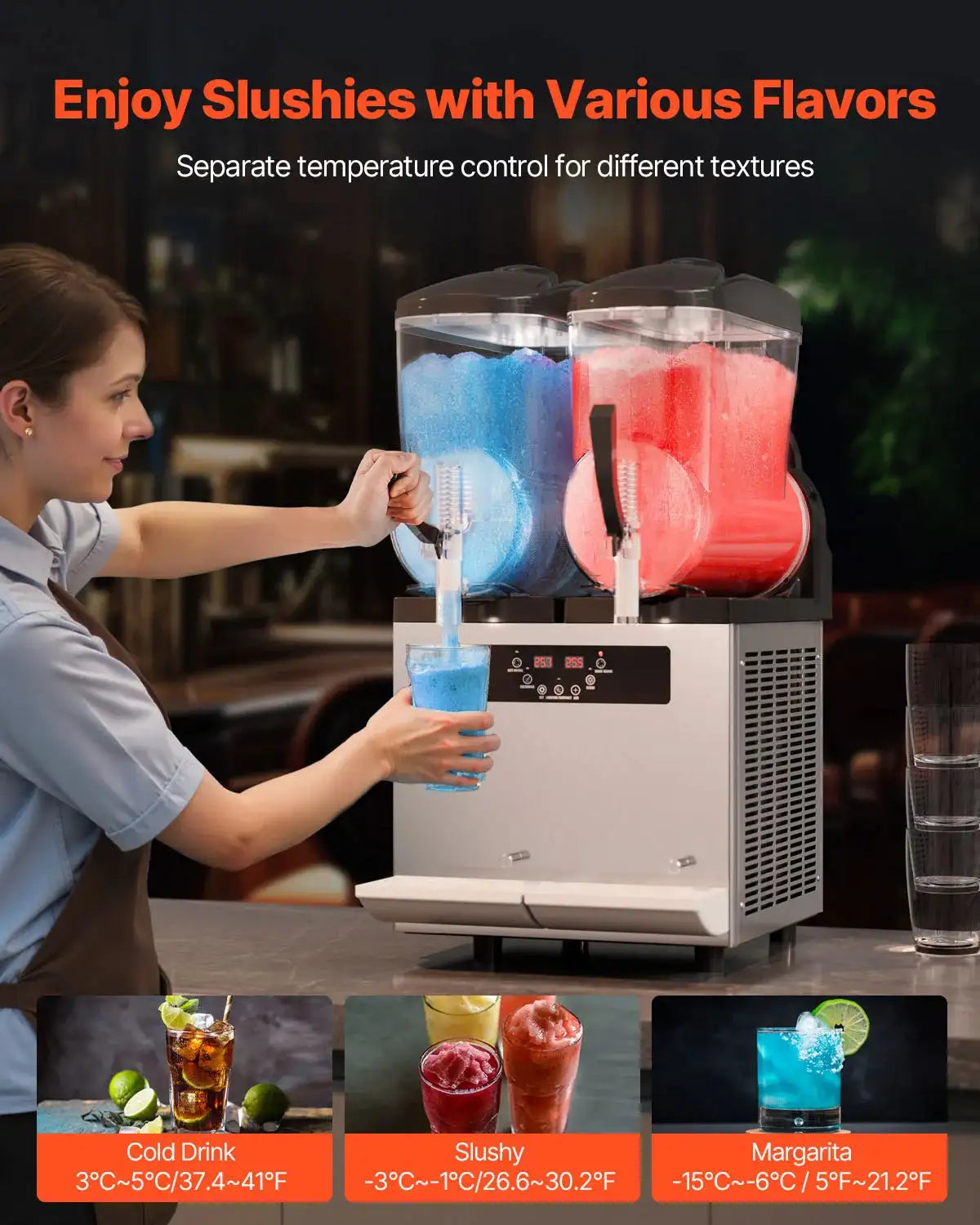 SucceBuy Commercial Slushy Machine Frozen Drink Machine Cups — product view 2