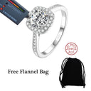 Princess Moissanite Ring in Sterling Silver