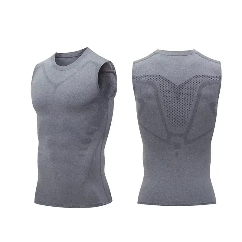 Ionic Shaping Vest For Men Ice Silk Slimming Body Shaper