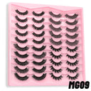 GROINNEYA Vegan 3D Mink Strip Lashes for Natural Looks
