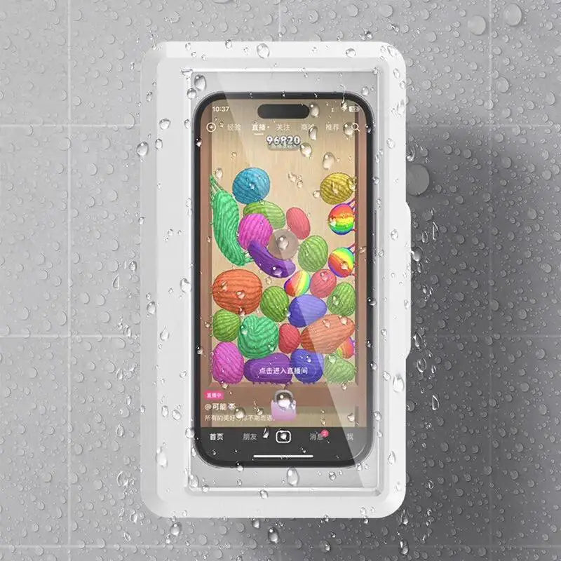 Waterproof Shower Phone Holder Storage Stand For Safe Use