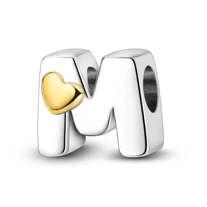 26 Letters Charm Beads For Pandora 925 Silver Bracelet