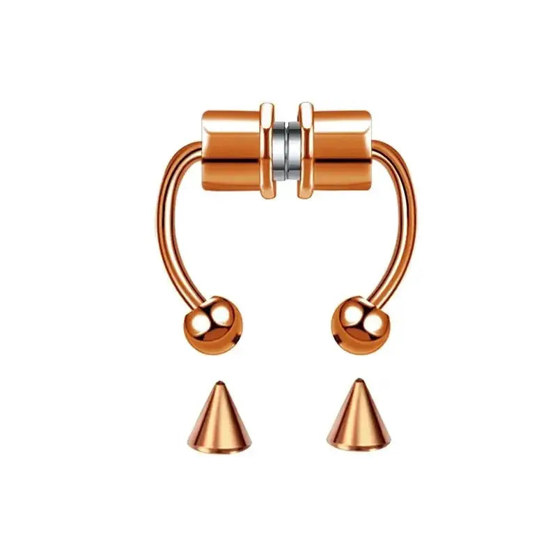 Women Fake Nose Ring Hoop Septum Non Piercing Clip