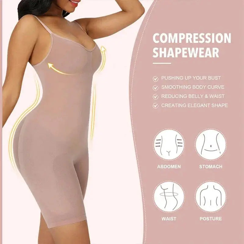Women's Full Body Shaper Bodysuit Tummy Control Butt Lifter