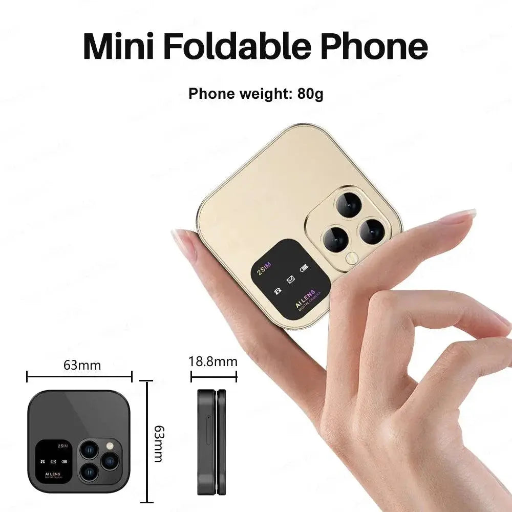 SERVO 2024 Mini Flip Phone 2SIM Small Display Compact Mobile