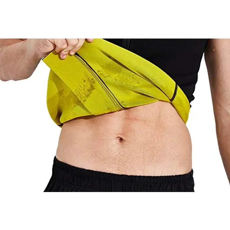 Mens Fitness Sauna Suit Waist Trainer Slimming Sweat Vest