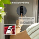 3MP WiFi Cat Eye Doorbell With 5000mAh Battery And Alexa Live View