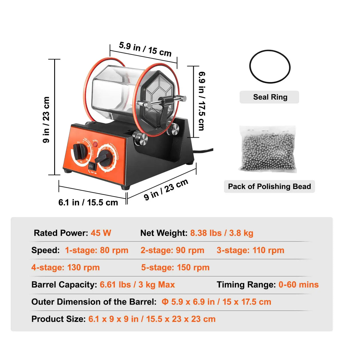 SucceBuy Jewelry Polishing Drum — product image 8