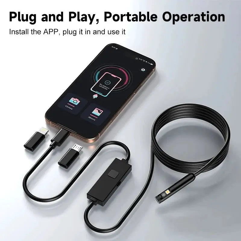 HD1080P Endoscope 3in1 USB Type - C Dual Camera for iPhone Android.add Hooks - stepyours.com