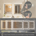 LUVODI Dual Lights Crystal Clear LED Bathroom Mirror 28 Inch