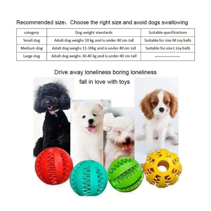 Eco Friendly Rubber Dog Dental Ball Chew Toy Snack Dispenser