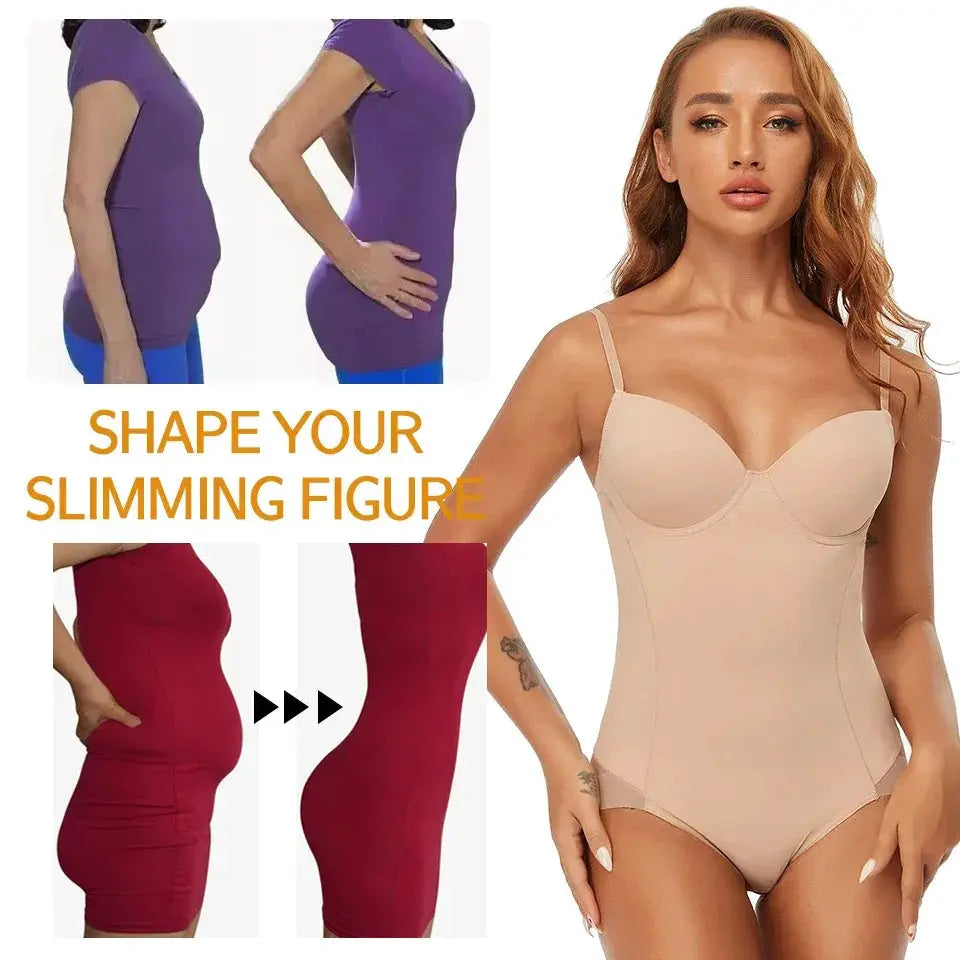 Slimming Women Bodysuit With Built In Bra For Tummy Control