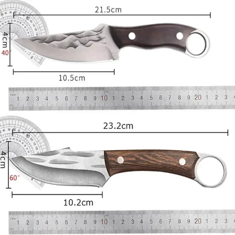 Stainless Steel Chef Knife Set With Wooden Handle 11 Inch - OurLum.com